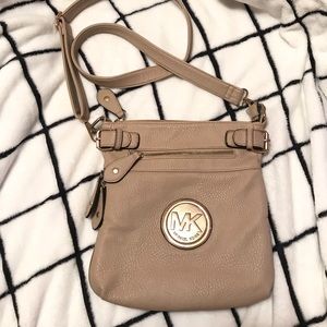 Micheal Kors Crossbody Bag Beige Purse